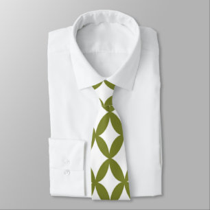 Positive and Negative Space Olive Green Krawatte