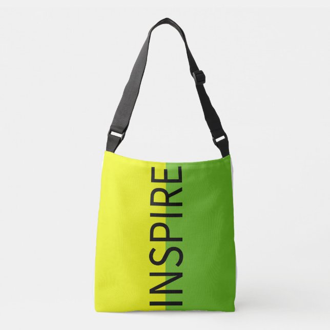Positive Anführungszeichen inspiriert Tragetaschen Mit Langen Trägern (Vorderseite)