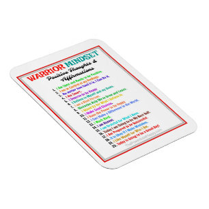 POSITIVE ANGABEN WARRIOR MINDSET MAGNET