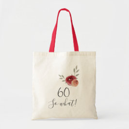 Positive Aquarellfarben Rose Blumenmuster 60. Gebu Tragetasche