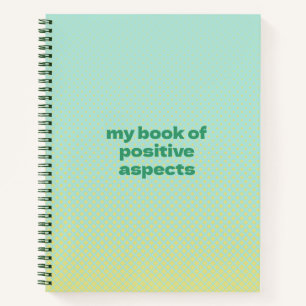 Positive Aspekte Grün Gradient Trendy Dankbarkeit Notizbuch