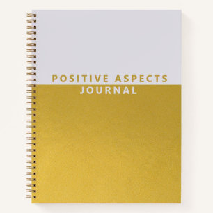 Positive Aspekte Minimalistische Lilac-Goldfolie Notizbuch