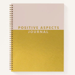 Positive Aspekte Minimalistisches Gold Foil Journa Notizbuch