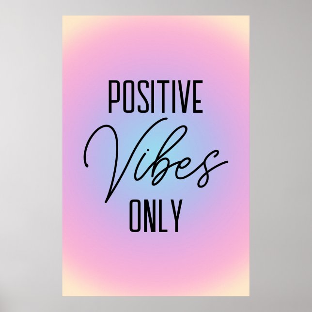 Positive Beatles nur pastellfarben rosafarbene Far Poster (Vorne)