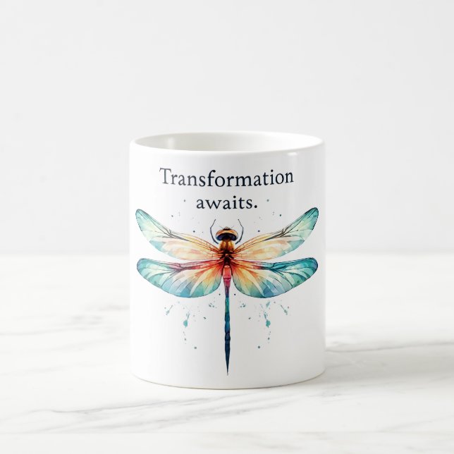 Positive Bejahung der Libellen Kaffeetasse (Mittel)
