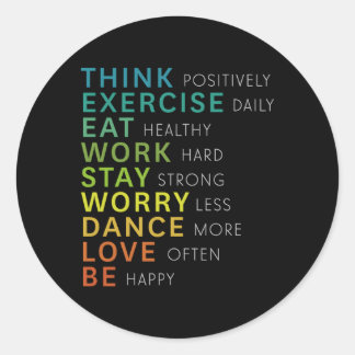 Positive Bejahung Inspirationsmotivation Runder Aufkleber