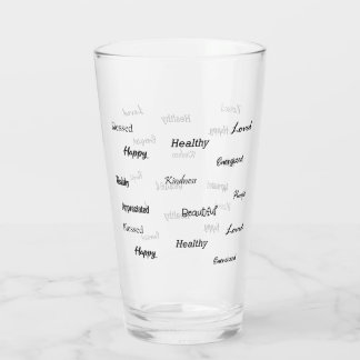 Positive Bejahung von Wasseraufdruckglas Glas
