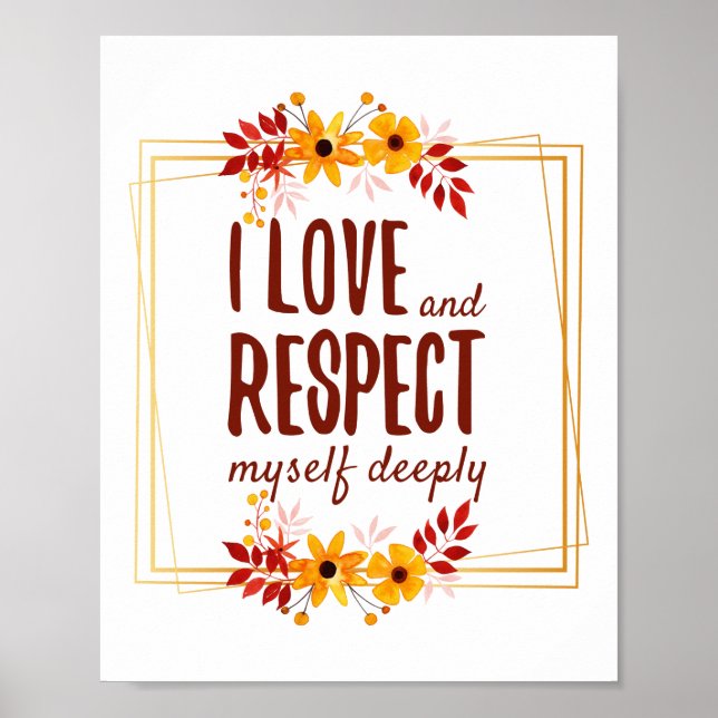 positive Bejahungen der Liebe und der Akzeptanz de Poster (Vorne)