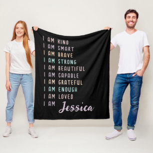 Positive Bejahungen für Frauen in Personalisiertem Fleecedecke