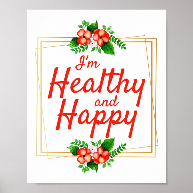 positive Bejahungsquoten für Arbeit und Leben Poster (Vorne)