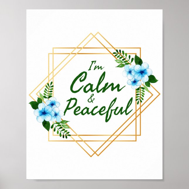 positive Bekräftigungen des Tages Poster (Vorne)