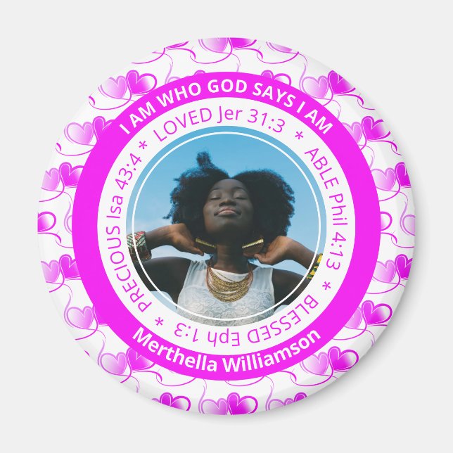 Positive Bestätigung, dass ich Christlich bin Magnet (Vorne)