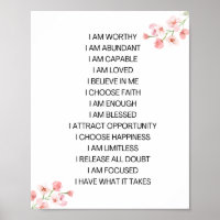 Positive Bestätigung der Vision Board