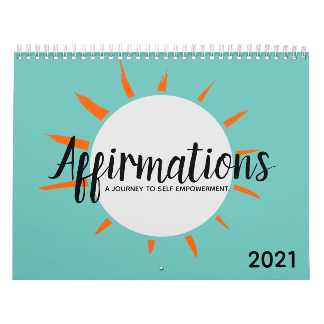 Positive Bestätigungen| Bearbeitbarer Jahreskalend Kalender (Titelbild)