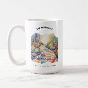 Positive Bestätigungskarte für das Selbstvertrauen Kaffeetasse