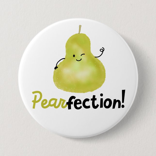 Positive Birnenpuppe - Perfektion Button (Vorderseite)