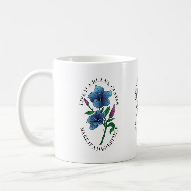 Positive Botschaft für die tägliche Motivation Kaffeetasse (Links)