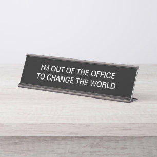 Positive Büro-Haltungs-Führungskraft Schreibtischnamensplakette