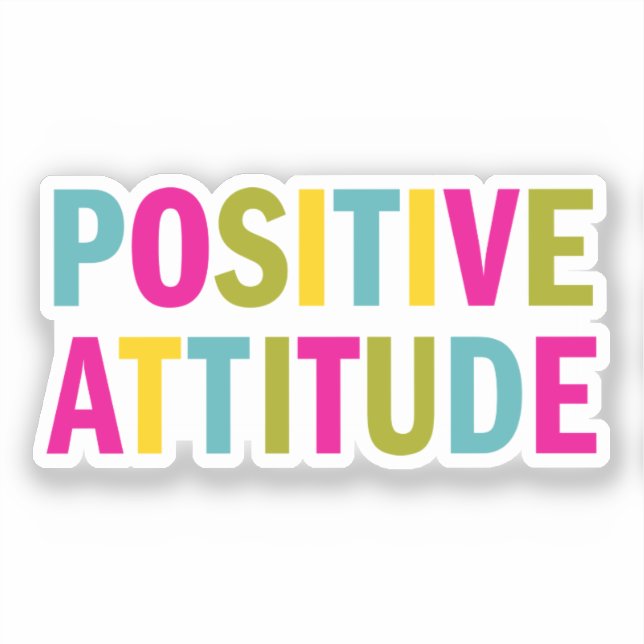 Positive Einstellung in hellen Farben Aufkleber (Vorderseite)