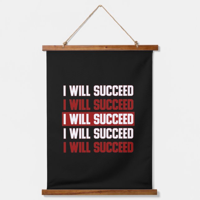positive Einstellung inspirierende positive Worte Wandteppich Mit Holzrahmen (Vorderseite)