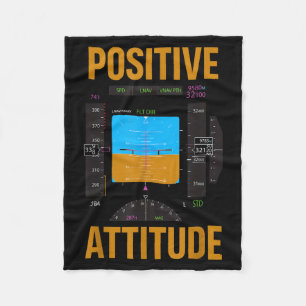 Positive Einstellung lustiger Pilot Aviatik Instru Fleecedecke