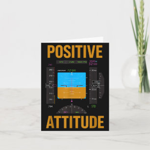 Positive Einstellung lustiger Pilot Aviatik Instru Karte