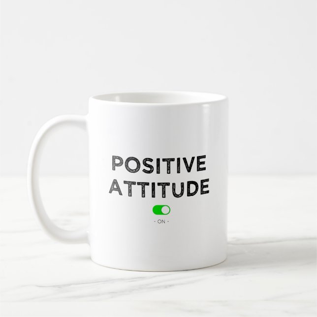 Positive Einstellung man - Becher Kaffeetasse (Links)