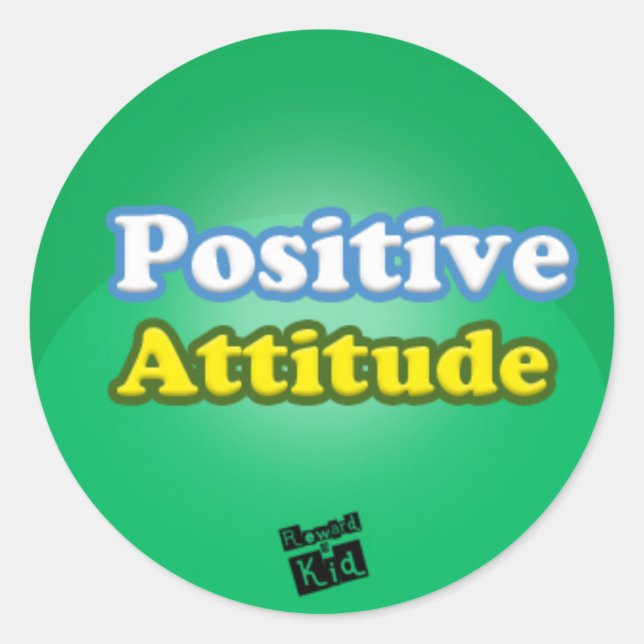 Positive Einstellung (Set von 20) Runder Aufkleber (Vorderseite)