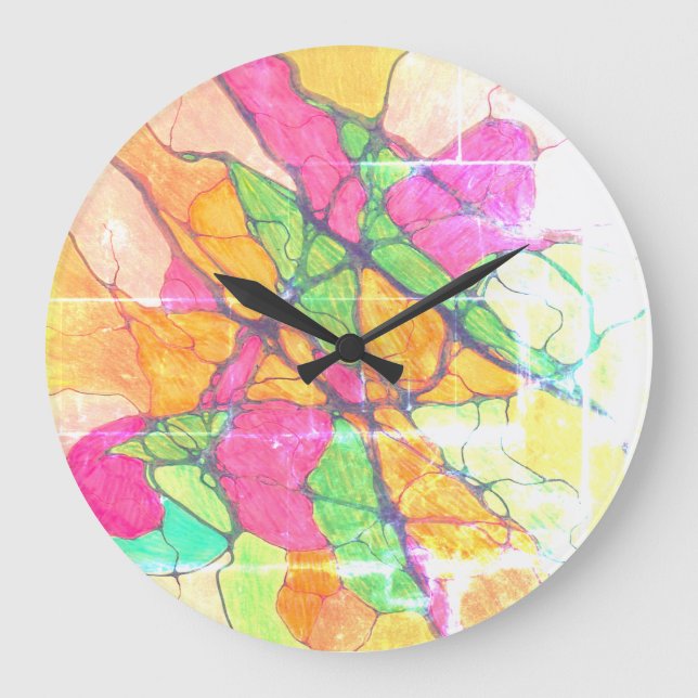 Positive Energie Große Wanduhr (Vorderseite)