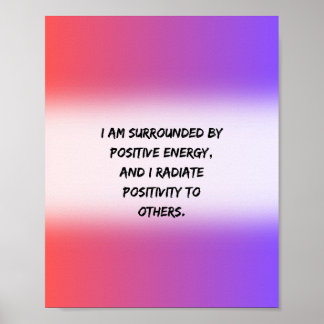 positive Energie - Motivierend Zitat Poster
