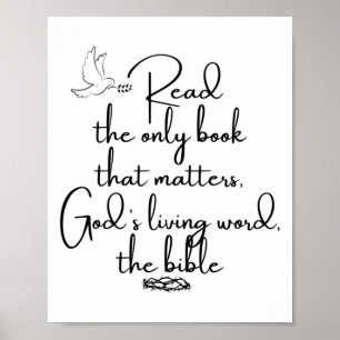Positive Ermutigung, die Bibel zu lesen - die einz Poster