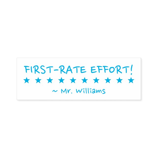 Positive "ERSTMÄSSIGE BEMÜHUNGEN!" Tutor Rubber Br Permastempel (Design)