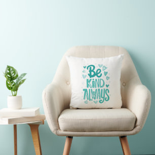 Positive Freundlichkeit spielt Typografie Kissen