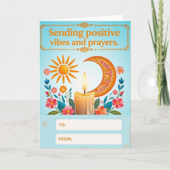 POSITIVE GEBETE & SCHWINGUNGEN KARTE (Vorderseite)