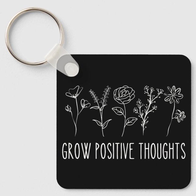 Positive Gedanken Ästhetik wachsen Schlüsselanhänger (Vorderseite)