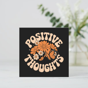 Positive Gedanken - Blume und Schmetterlinge