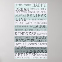 Positive Gedanken Inspirationswörter
