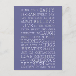 Positive Gedanken Postkarte