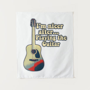positive Gitarren-Redewendungen für Gitarrenfans Wandteppich