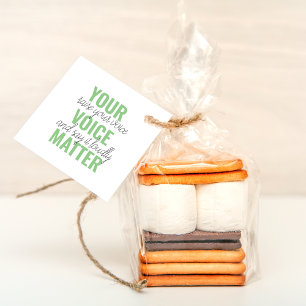 Positive Green Deine Stimme zählt Motivationszitat Geschenkanhänger