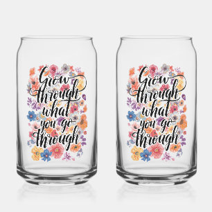 Positive Growth und Motivations-Typografie Dosenglas