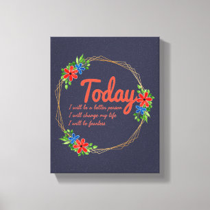 positive gute vibes zitiert für Erfolg Leinwanddruck