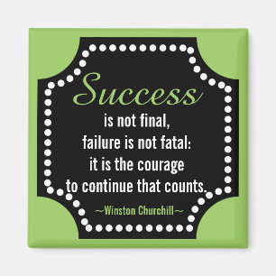 Positive Haltungs-Zitat Winston Churchill Magnet