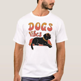 Positive Hunde Vibes nur Design T-Shirt