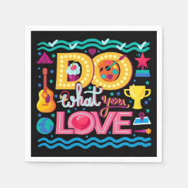 Positive inspirierende Zitat lebhaften Sommer schw Serviette