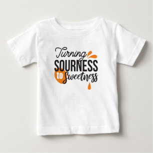Positive Lebensnachricht - Sour auf Sweet verwande Baby T-shirt