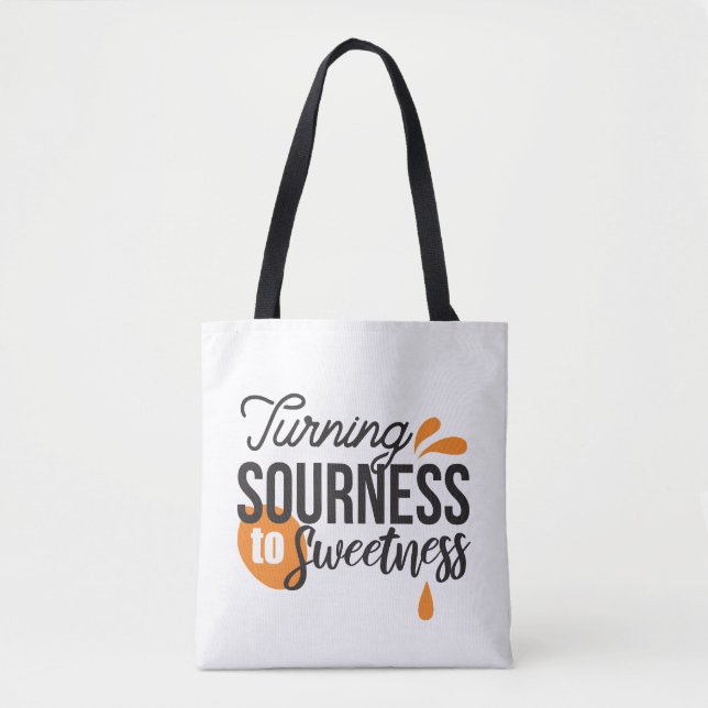 Positive Lebensnachricht - Sour auf Sweet verwande Tasche (Vorderseite)