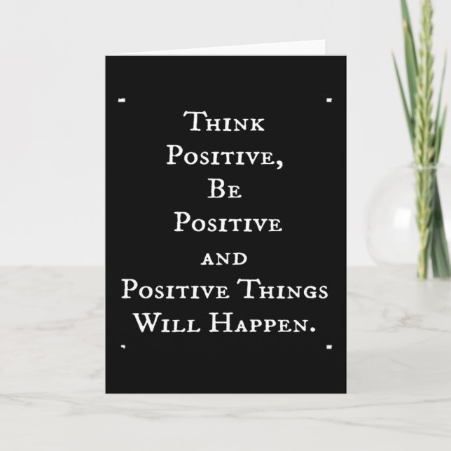 POSITIVE LEBENSQUOTEN GLAUBEN, AKT MOTTO KARTE (Vorderseite)