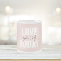 Positive Liebe Sie heute Pastel Pink Zitat