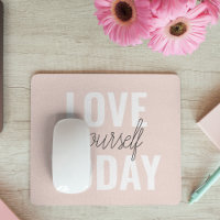 Positive Liebe Sie heute Pastel Pink Zitat